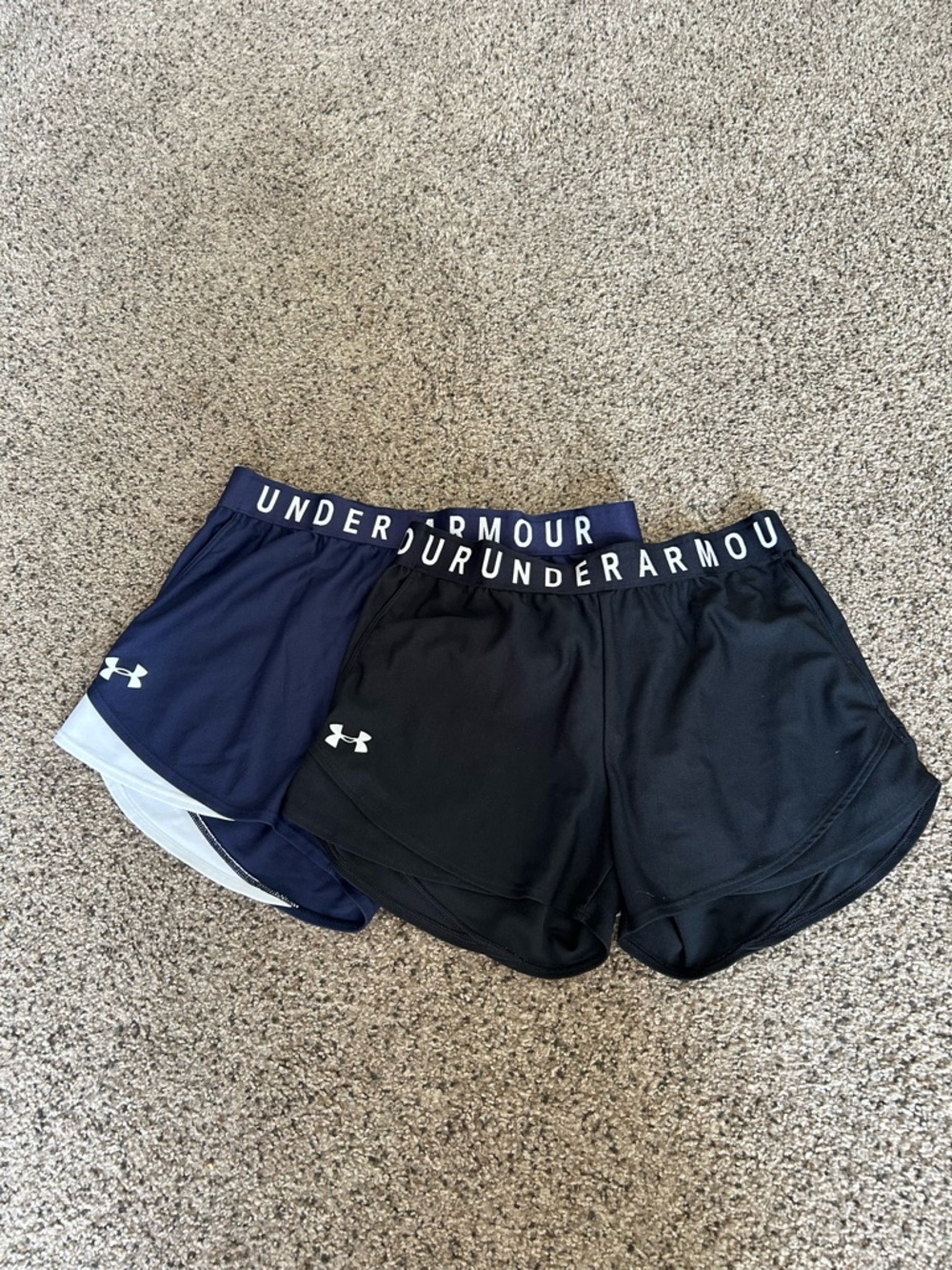 Under Armour Women’s Navy & Black Athletic Running Shorts - 2-Pack